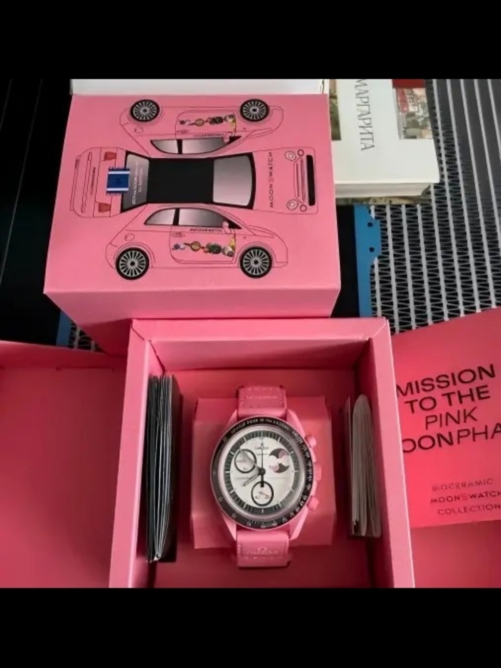 Bioceramic Moonwatch mission to the pink moonphase 42mm watch
